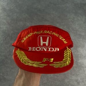 Vintage Honda F1 Grand prix Racing team Red Cap/ Collectible Formula 1 sport cap